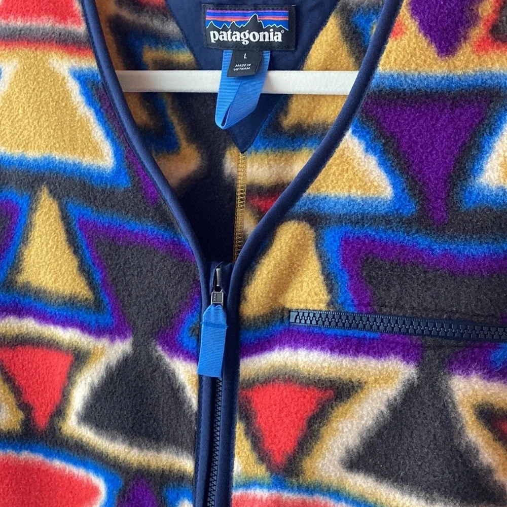 🛑Patagonia Synchilla Jumpsuit Fleece-Lab Patched Vision Quest Big:Catalan Coral - Picture 6 of 8